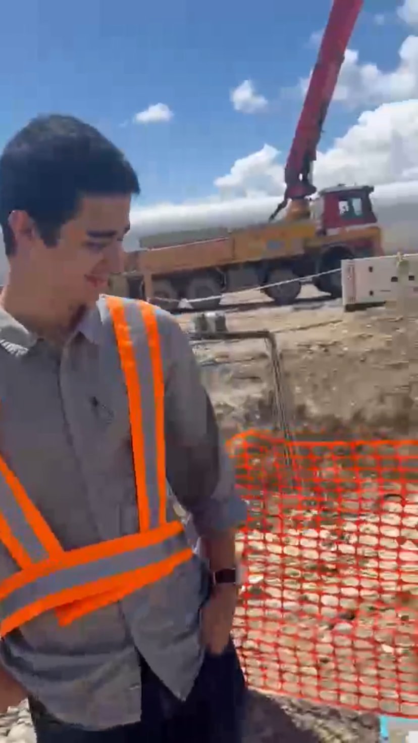 Wind turbine plant construction site